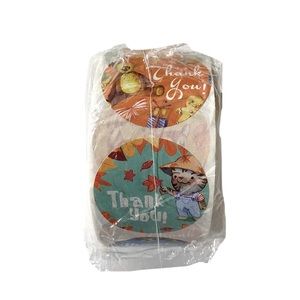 Thank You Stickers 1.5” Round 1000 Pieces Animal Fall Floral Theme Sticker